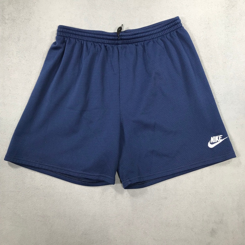 Vintage 80s Nike Mesh Shorts Mens S (Youth XL) Blue Athletic Drawstring Retro